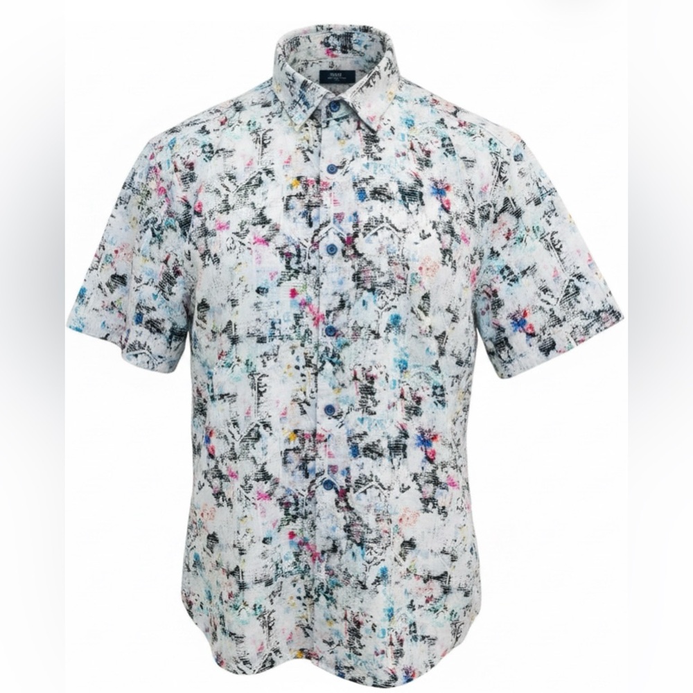 Robert Graham Classic Fit Button Front Shirt Men’s Large Multicolor Cotton